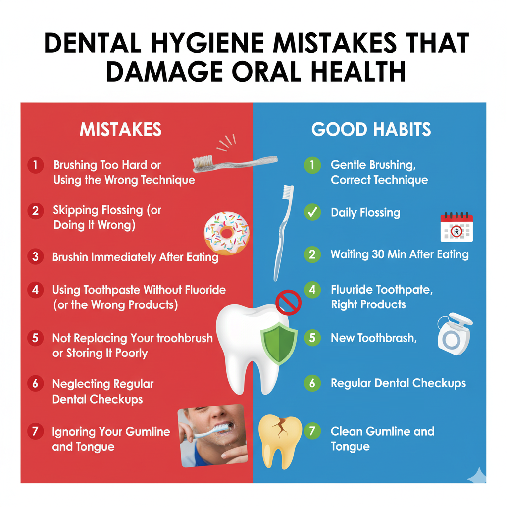 Daily dental hygiene routine with toothbrush toothpaste and floss for healthy teeth and gums.