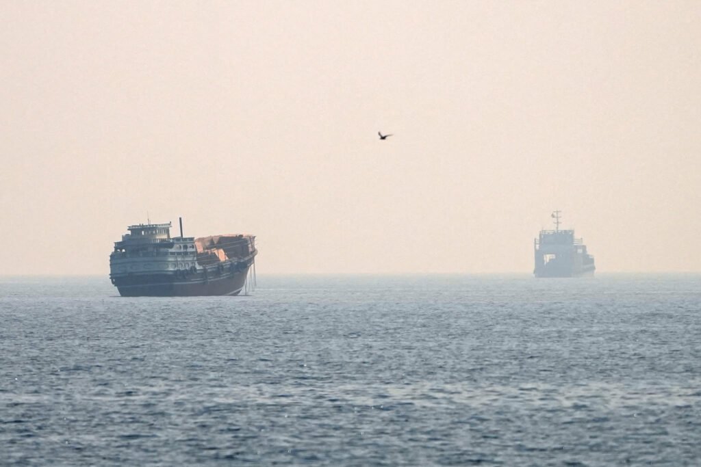 Strait of Hormuz crisis and oil-shipping disruption affecting tankers, global trade and energy prices.