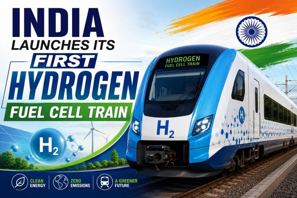 Hydrogen fuel cell train technology explaining green hydrogen railway innovation in India