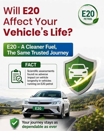 E20 petrol engine damage myth explained with mechanic checking car fuel system.