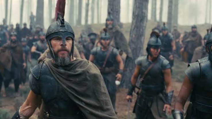 The Odyssey movie production set showing Christopher Nolan epic historical film making