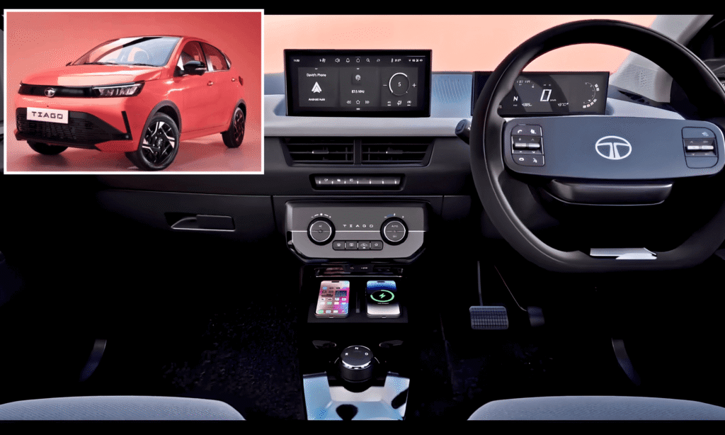 Tata Tiago 2026 interior with touchscreen, digital display and modern comfort features